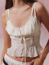 Adjustable Strap See Through V Neck Tank for Summer Mini Vest Crop Tops